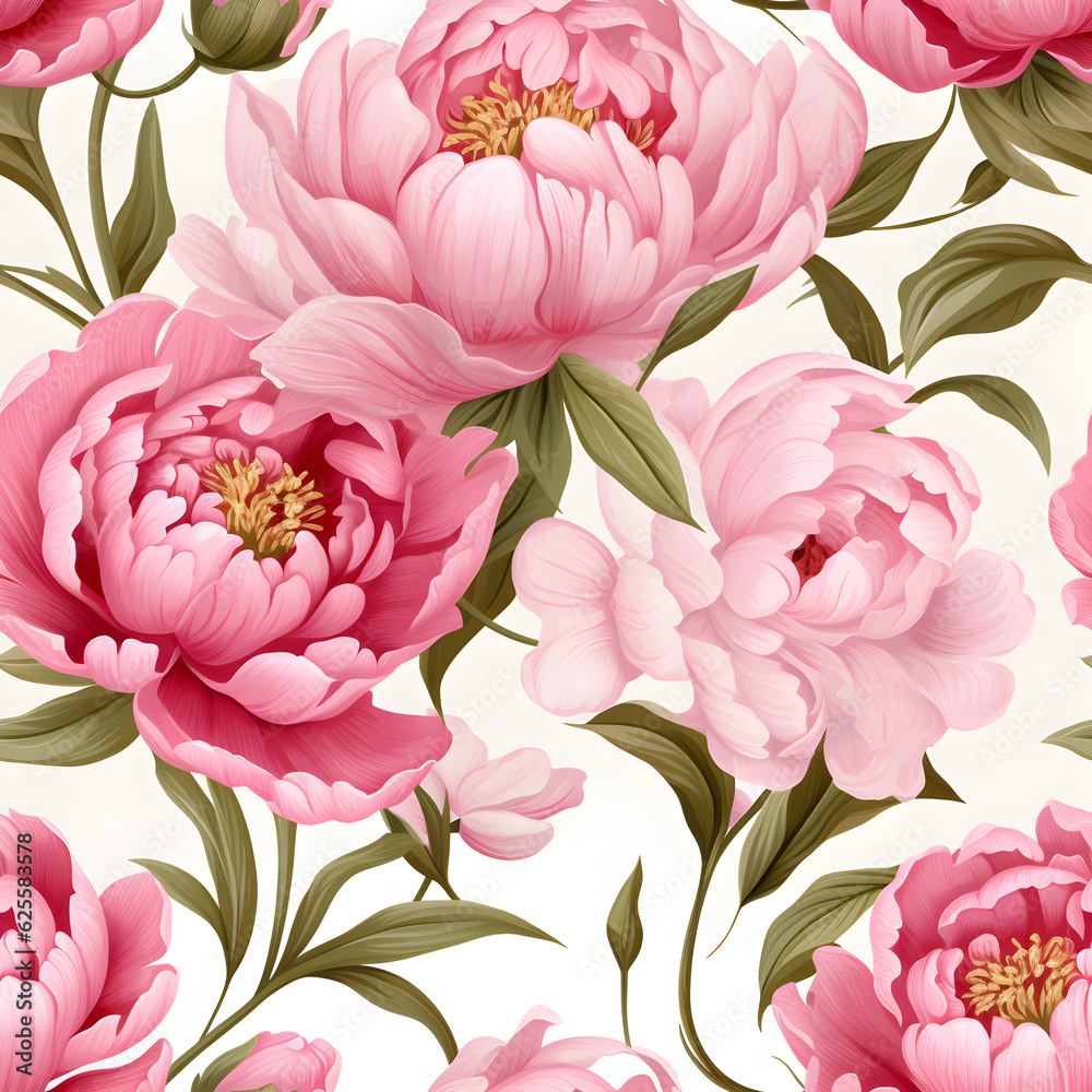 Floral seamless pattern. Generative AI Floral seamless pattern. Generative AI