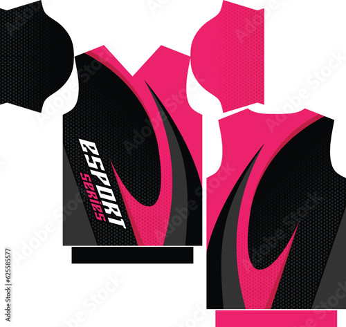 Fotografie Ready to print short sleeve gaming jersey design
