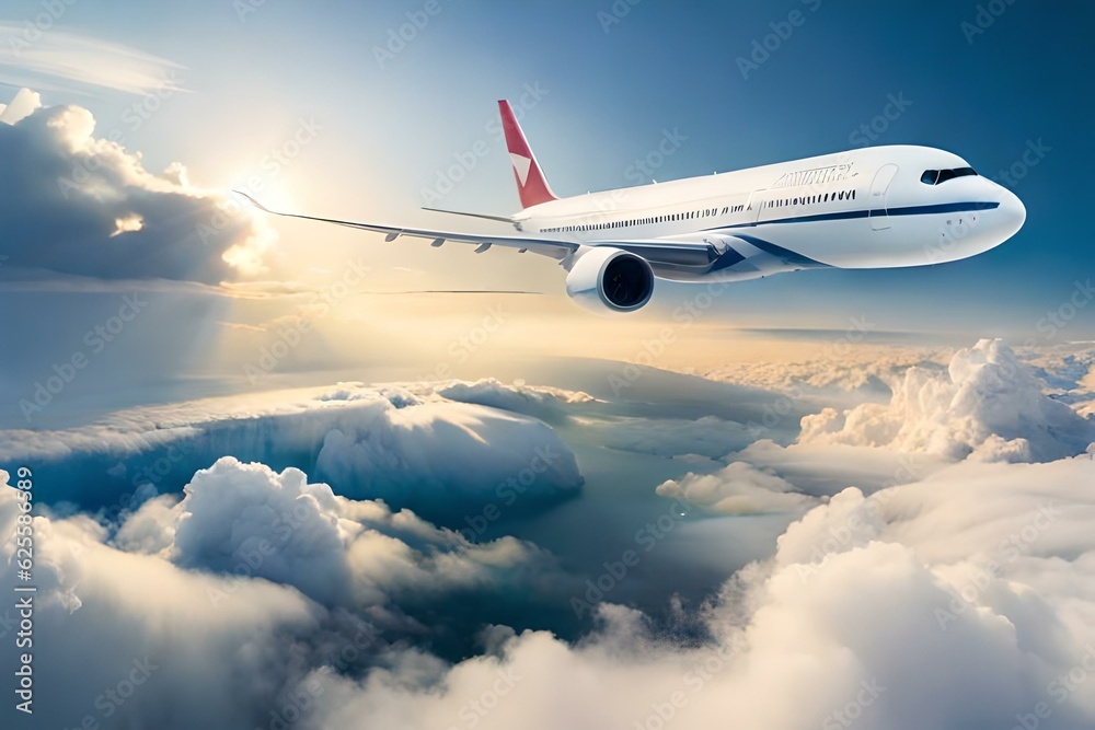 airplane in the clouds generated by AI tool airplane in the clouds generated by AI tool
