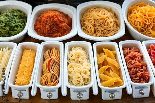 Different types of pasta in the market - Generative AI