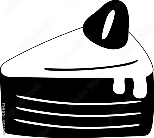 Crepe Cake hand drawn design elements for decoration.