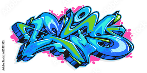Colorful Abstract Urban Graffiti Street Art Word Lets Lettering Vector Illustration Template Element photo
