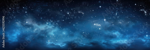 Fotografia Wide blue nebula starry sky technology sci-fi background material
