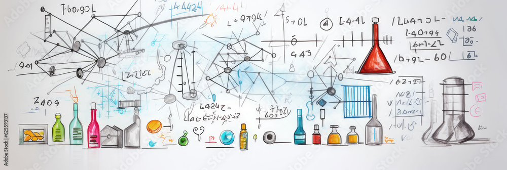 Wide format A person is facing a background full of various data symbol graphics Wide format A person is facing a background full of various data symbol graphics
