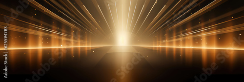 Wide golden festive ray glowing background material photo