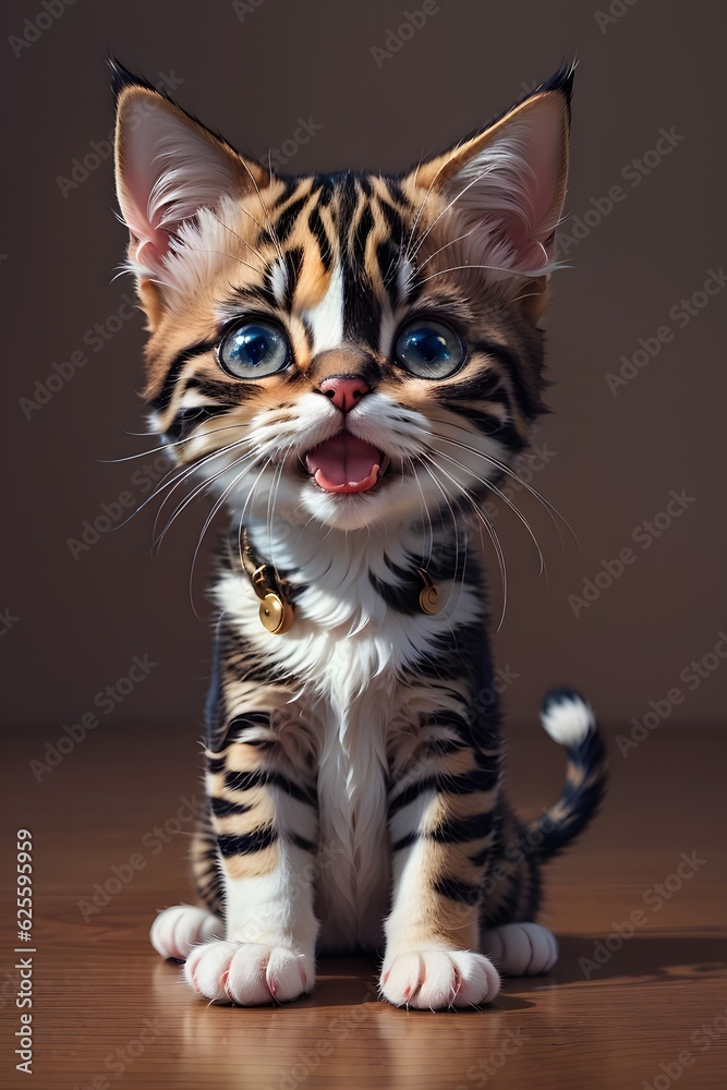happy kitten, generative AI happy kitten, generative AI