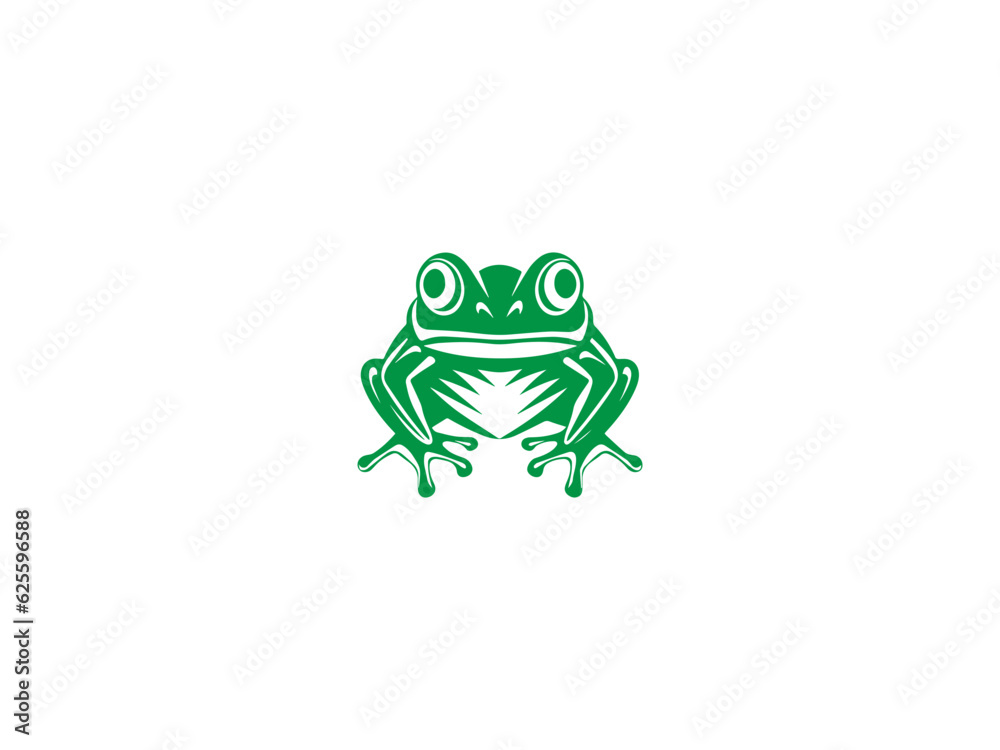 Fototapeta premium Frog Logo Vector Art, Icons, and Graphics for Free vector, vector and illustration,