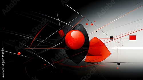 Abstract luminous red and black background