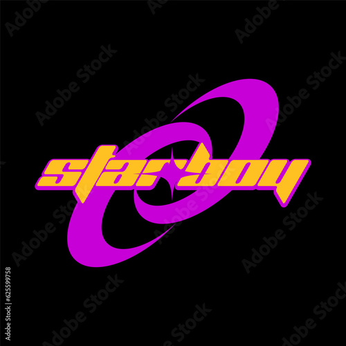 t shirt design y2k style. Retro futuristic for design
