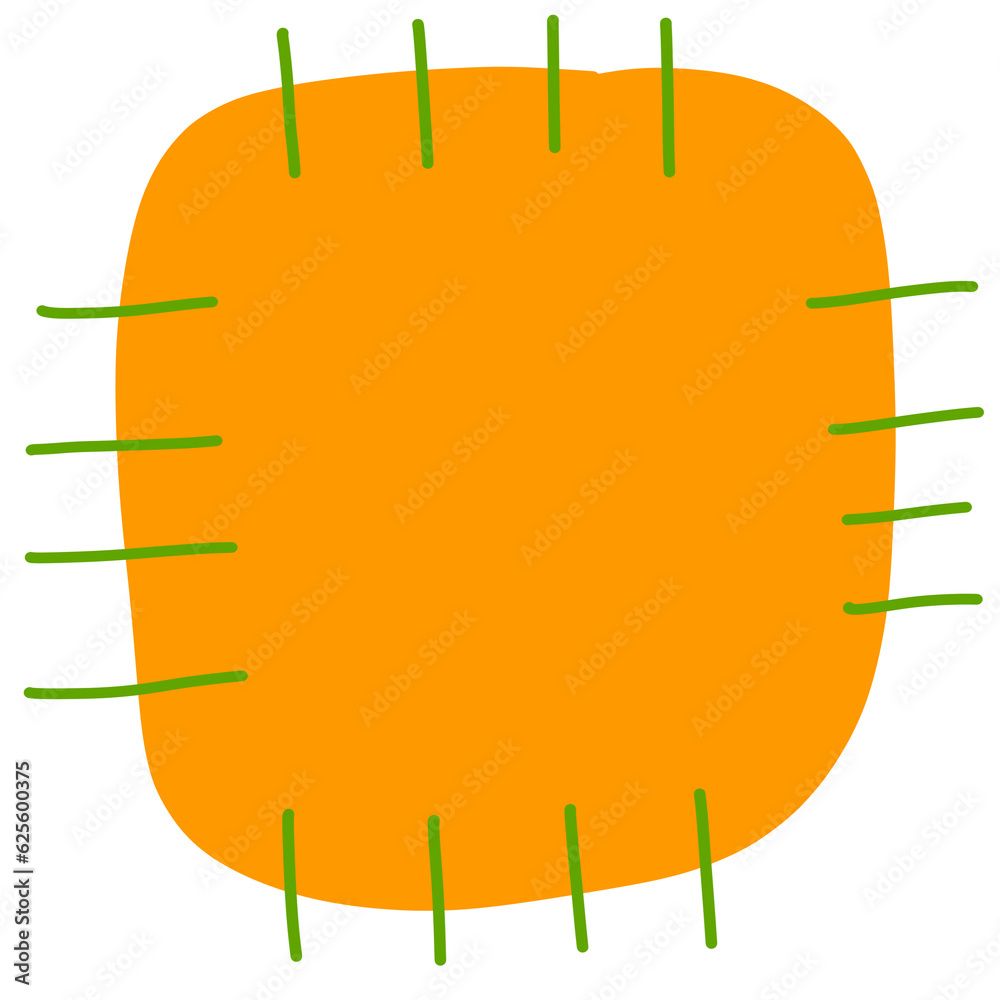 Fototapeta premium green apple on a yellow background