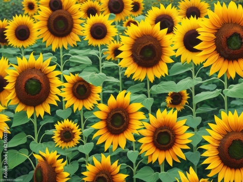 Colored sunflower beautiful garden .