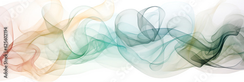 Abstract transparent background, colored smoke. Ethereal graphic design. AI generation