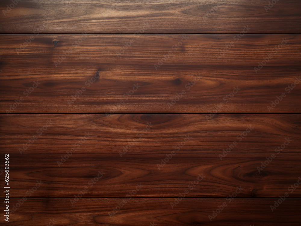 Obraz premium Top view abstract background surface with texture of brown wooden planks. Natural drawing on boards. Texture of retro wooden background. AI generation