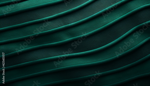 Abstract background of green velvet fabric texture. Drapery. Close-up fabric soft texture. Emerald green soft velvet fabric. 