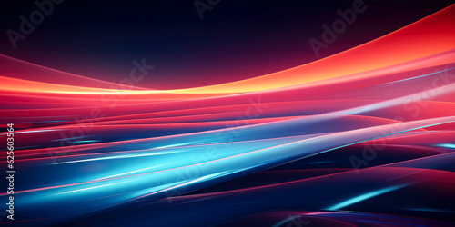 Colorful abstract blue and red twisting background.