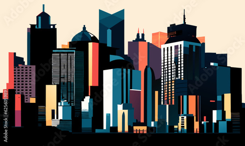 abstract city skyline illustration
