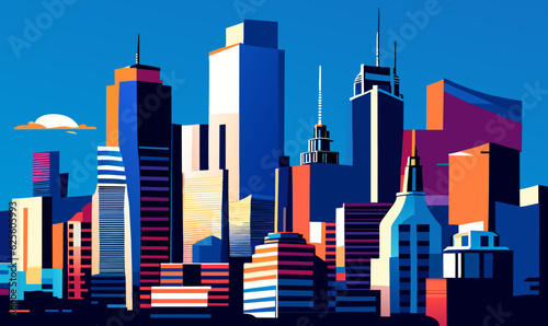 abstract city skyline illustration