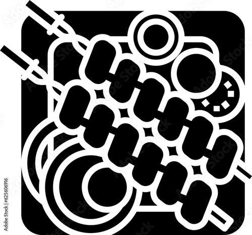 Kebab icon, element for decoration.