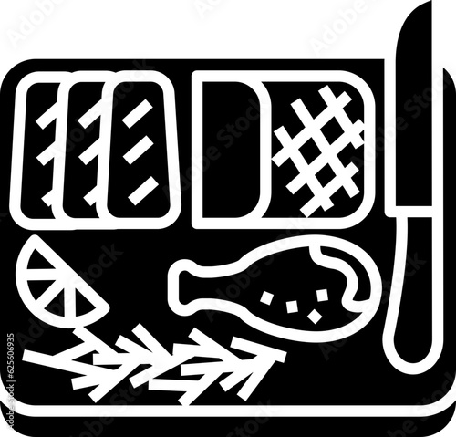 Meat icon, element for decoration.