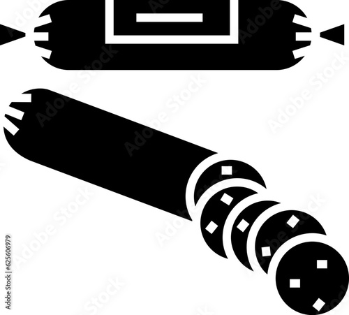 Pepperoni icon, element for decoration.