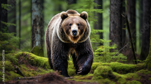 Grizzly bear, majestic animal, brown bear walking, wallpaper, hd © OpticalDesign
