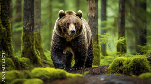 Grizzly bear, majestic animal, brown bear walking, wallpaper, hd