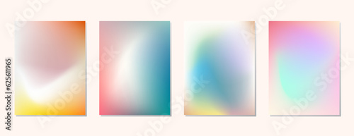 SET SOFT GRADIENT MESH FLUID BLURRED BACKGORUND DESIGN WITH COPY SPACE AREA VECTOR TEMPLATE GOOD FOR POSTER, WALLPAPER, COVER, FRAME, FLYER, SOCIAL MEDIA 