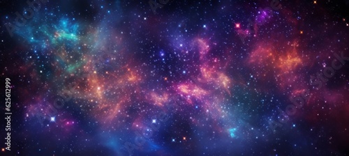 Galaxy starry space background. Generative AI technology.