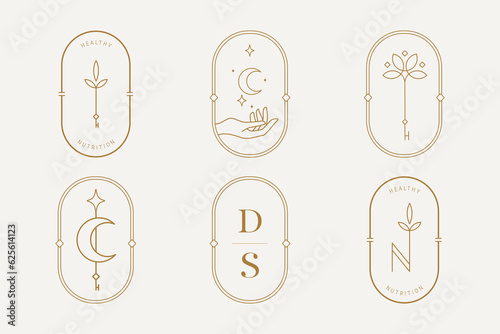 Letter Logo Set Luxury. Art Deco style logotype design for luxury company branding. Premium identity design. Letter D S