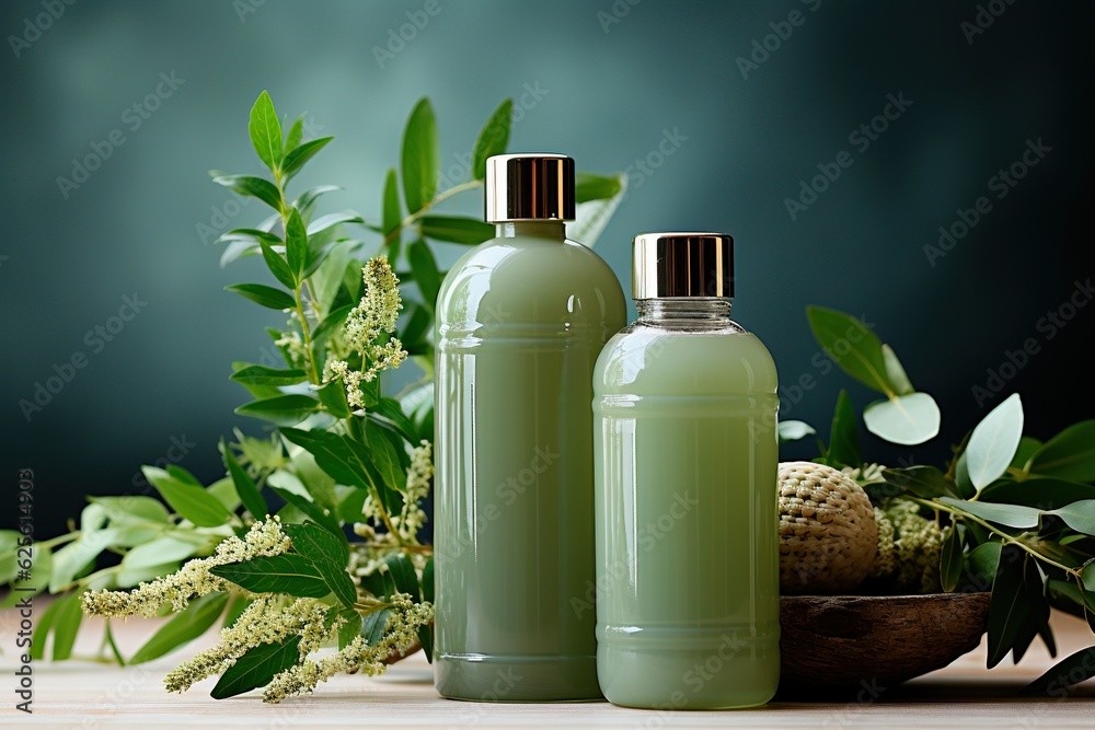 Timeless Elegance: Behold the Mockup Cosmetic Jar on a Calming Natural Background. The Eco-conscious Design and Clean Aesthetics Exude a Sense of Wellness and Tranquility. Ai generated Timeless Elegance: Behold the Mockup Cosmetic Jar on a Calming Natural Background. The Eco-conscious Design and Clean Aesthetics Exude a Sense of Wellness and Tranquility. Ai generated