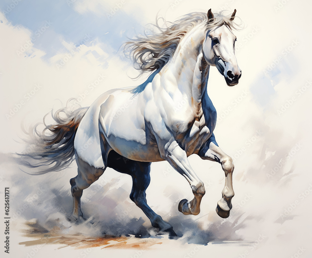 White brown blue spotted horse mane tail hooves an animal is a friend of a person, a pet White brown blue spotted horse mane tail hooves an animal is a friend of a person, a pet