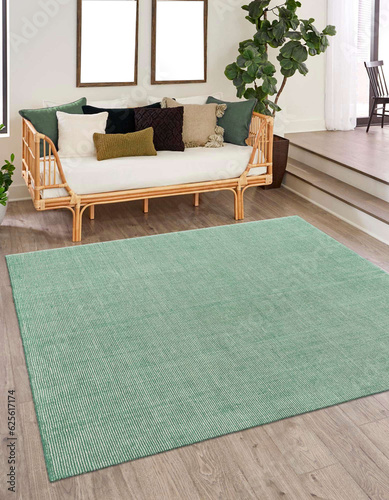 modern interior bedroom rug photo