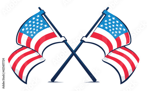 American Flag Vector Art