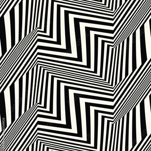 Monochrome Variegated Textured Chevron Pattern
