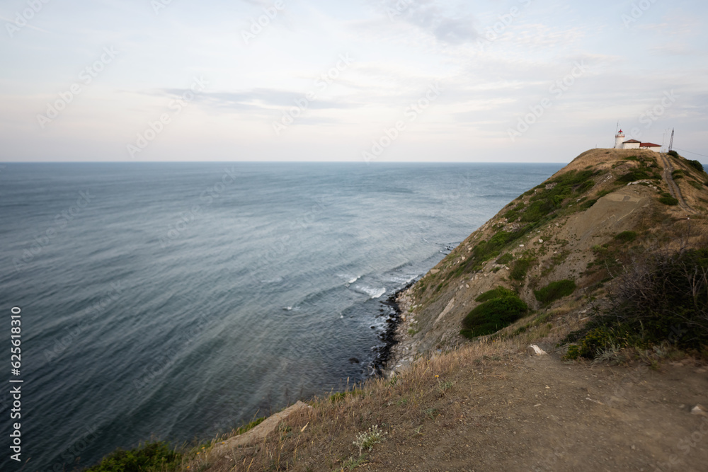 Landscape view of the cliffs and the sea at Cape Emine, Black sea coast, Bulgaria.