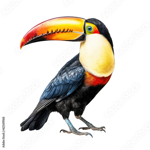 Toucan isolated on white background