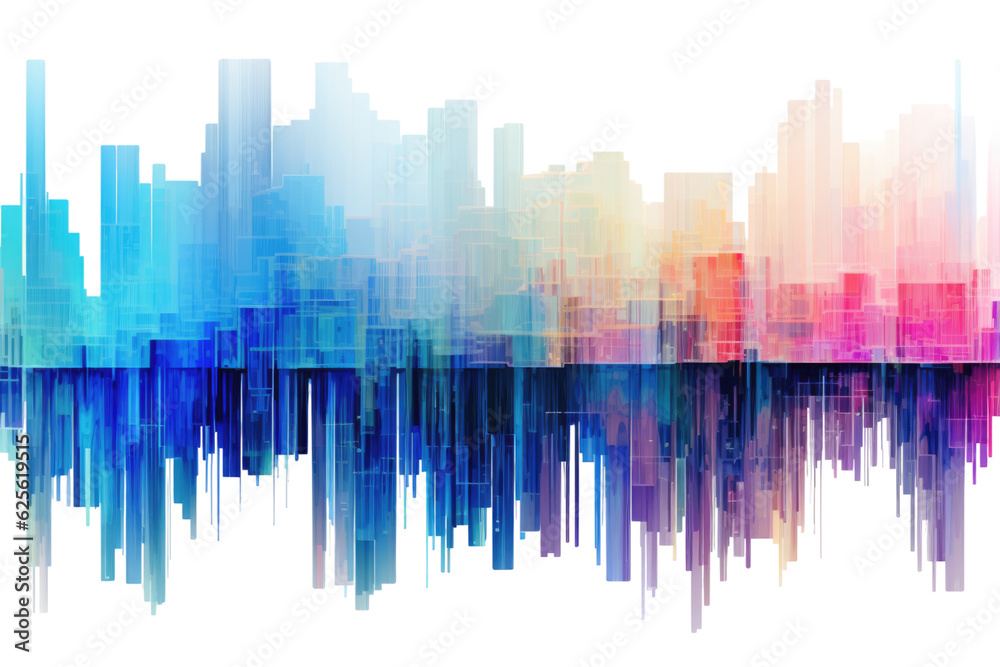 abstract futuristic background, isolated on a transparent background, generative ai - obrazy, fototapety, plakaty 