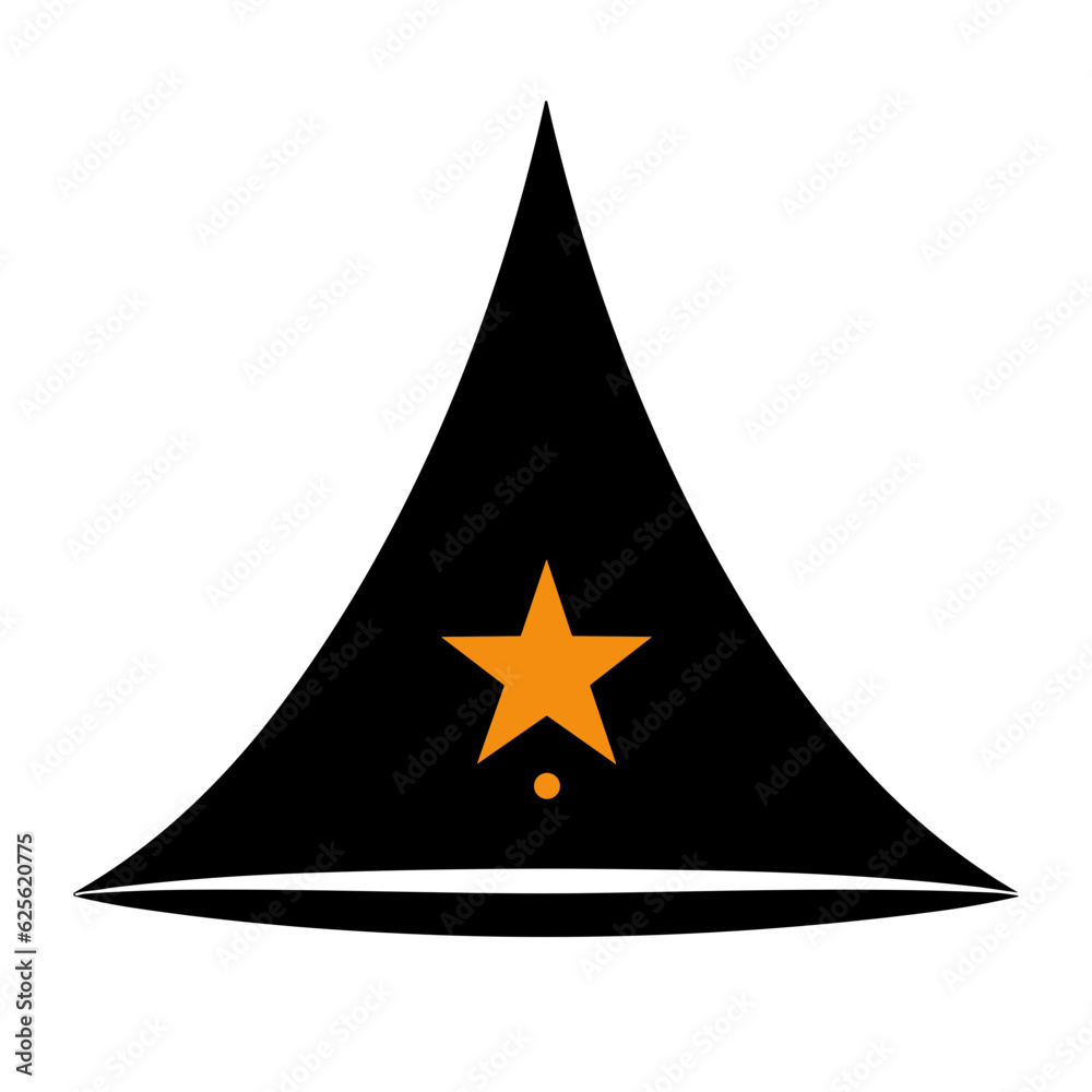 Fototapeta premium Witch's hat icon vector illustration