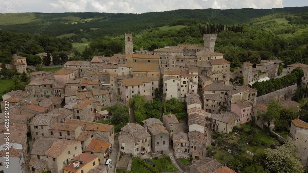 San Casciano dei Bagni Tuscany Italy Aerial view San Casciano dei Bagni Tuscany Italy Aerial view