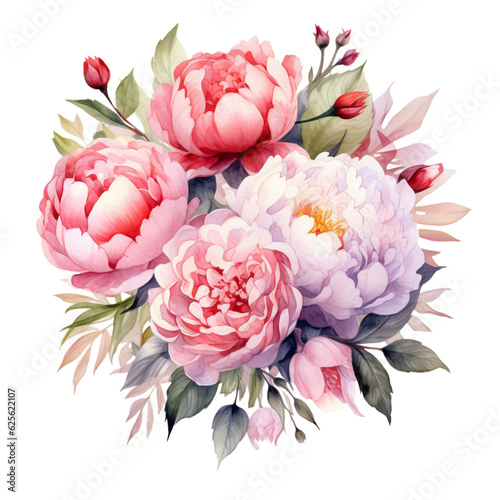 Beautiful Flowers Watercolor Clip Art  Floral Watercolor Illustration  Flowers Clip Art  Flower Bouquet Watercolor Clip Art