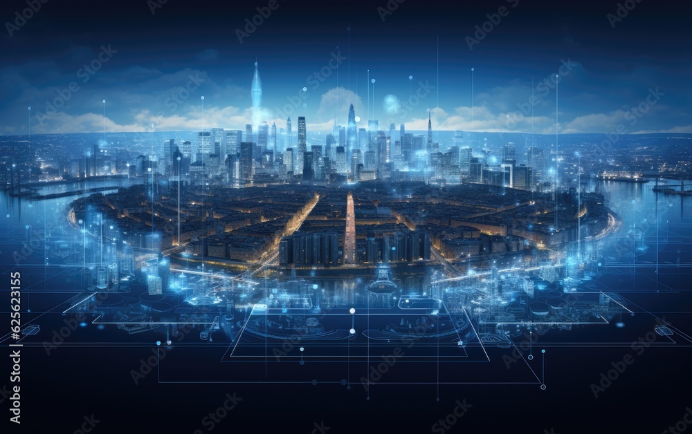 The big data of smart cities link each other together. The big data of smart cities link each other together.