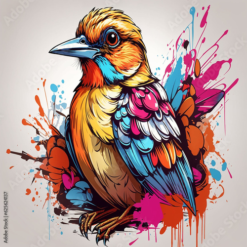 parrot on a branch wallpaper and background generated by AI
