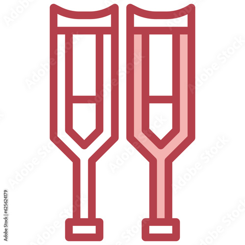 crutch line icon,linear,outline,graphic,illustration