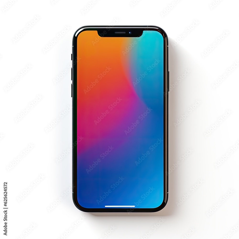 A smart mobile phone at the white background. A smart mobile phone at the white background.