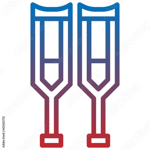 crutch line icon,linear,outline,graphic,illustration