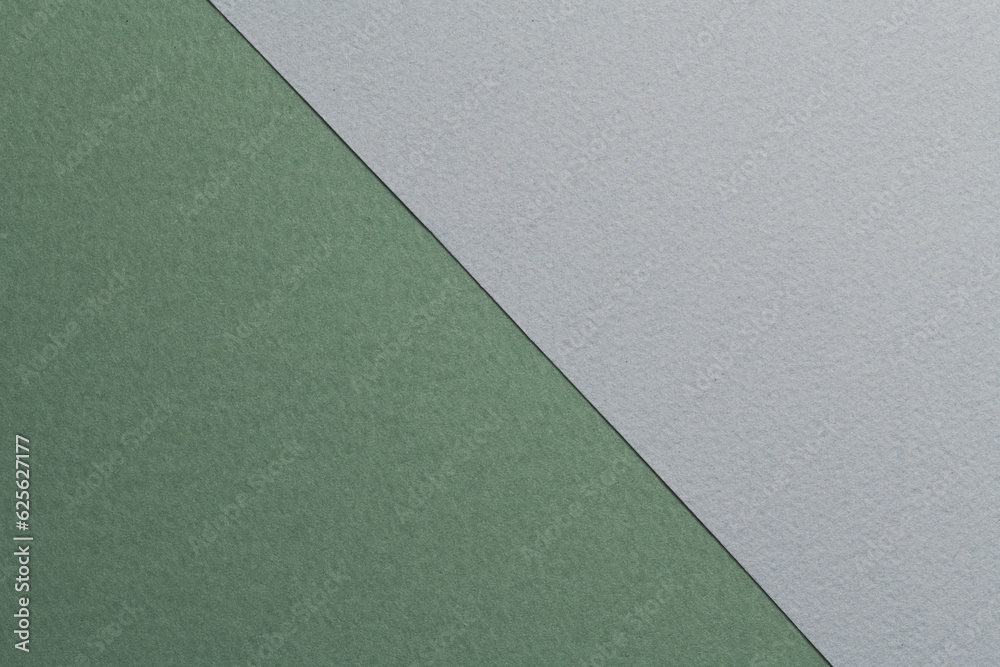 Rough kraft paper background, paper texture gray green colors. Mockup with copy space for text.