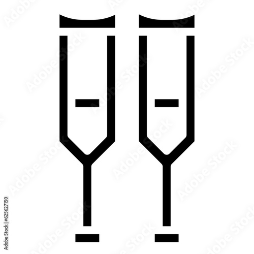 crutch line icon,linear,outline,graphic,illustration
