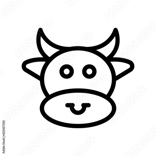 cow line icon illustration vector graphic. Simple element illustration vector graphic, suitable for app, websites, and presentations isolated on white background