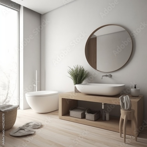 modern scandinavia interior bathroom design house beautiful design and decoration style interior ideas and decor background ai generate
