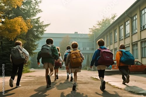 kids children running back to school © Pedro